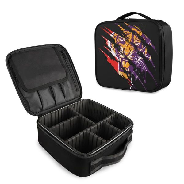 

makeup case professional beauty brush women cosmetic suitcase waterproof tiger make up organizer travel storage bag for manicure