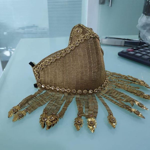 

other event & party supplies doyubo design antique metal mask fashion short tassels rhinestone masks for women&men gold f856