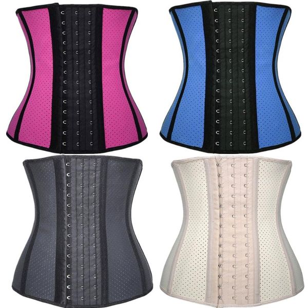 

women's shapers women waist trainer corsets bustiers latex cincher girdles shapewear slimming belt body shaper fitness corset sheath pl, Black;white