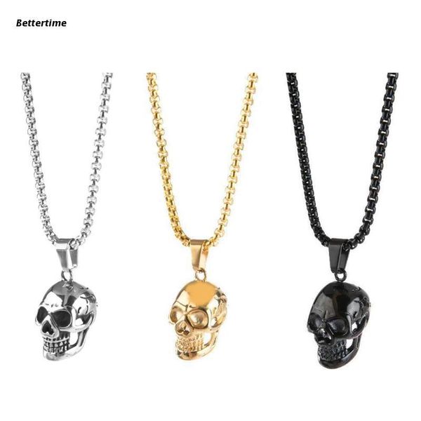

chains b36d western style pendant necklace gothic punk choker chain men women, Silver
