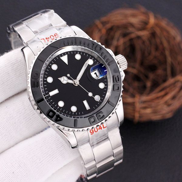 

xuchunping -u1 quality mens watches yacht style 42mm black dial master automatic mechanical sapphire glass classic model folding wristwatch, Slivery;brown