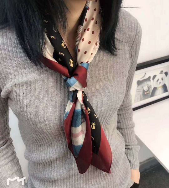 

new products: foreign famous ladies and square scarves, Blue;gray