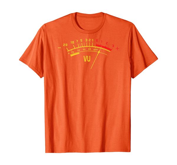 

vu meter ound engineer analog t-shirt, White;black