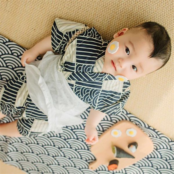 

ethnic clothing japanese kimono baby pajamas floral print yukata traditional half sleeve shirt+shorts kawaii home wear casual embroidery kid, Red