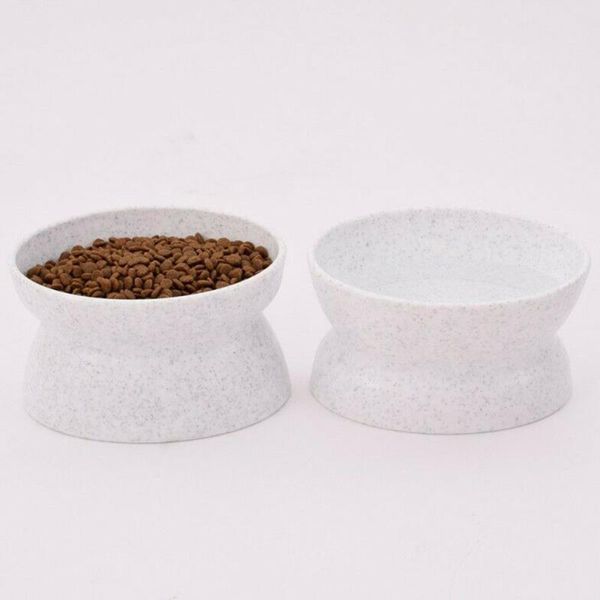 

dog bowls & feeders universal home smooth oblique round cat portable anti skid water double side feeding dishes pet bowl supplies