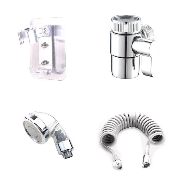 

bathroom shower sets faucet extender external head washbasin tap water divider flexible small nozzle set for hair wash