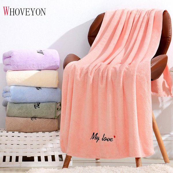 

towel coral velvet bathroom large bath thick couple letter gift serviette de bain