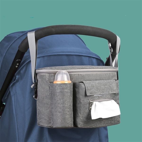 Passeggino Organizzatore Borsa per pannolini Gancio appeso Carrozzina per mummia Borsa per bottiglia impermeabile Carrozzina Carrello Pannolino 211025