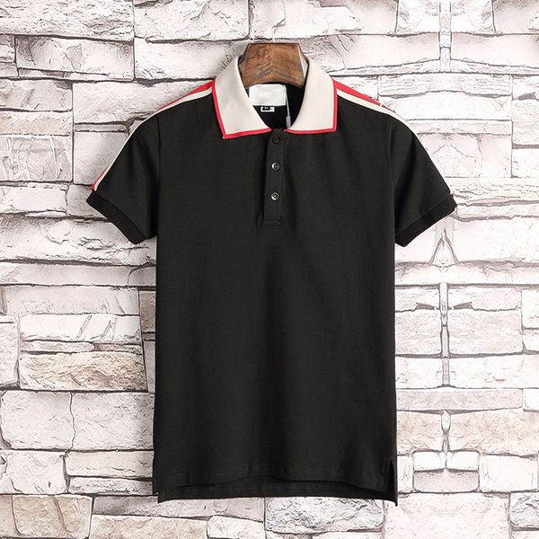 

italian brand t-shirt designer spring summer lapel short-sleeved solid color letter printing fashion casual letter printing shirt sweatshirt, White;black