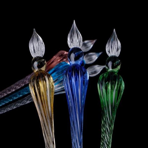 

vintage glass dip dipping pen signature filling ink fountain pens with gift box r66f