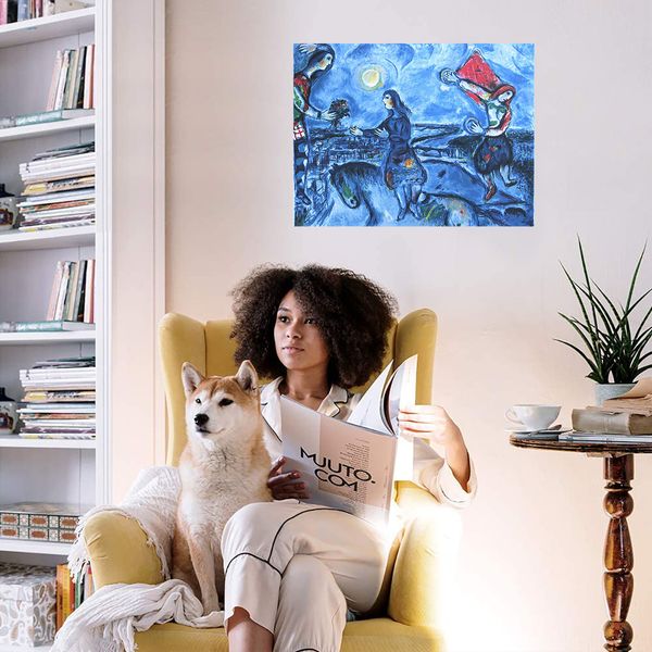 

marc chagall lovers over paris home decor handcrafts /hd print oil painting on canvas wall art canvas picture 210305