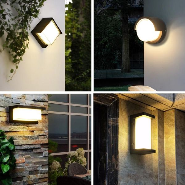

wall lamp led light waterproof ip 65 porch modern courtyard garden fence outdoor bedroom sconce nordic