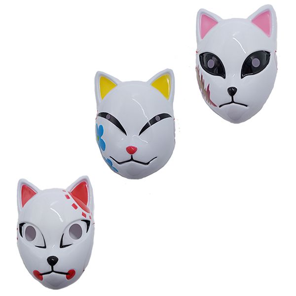 

costume accessories costume mask anime fox mask halloween masks kimetsu no yaiba demon slayer kamado tanjirou cosplay mask funny festiva, Silver