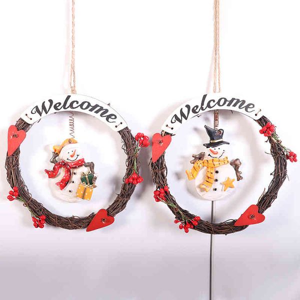 

christmas nordic style merry wooden craft wreath decoration pendant supplies
