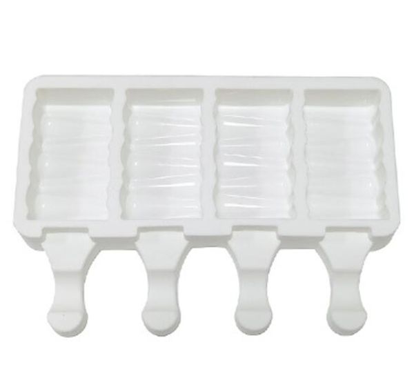 

new dining 4 cells silicone ice cream molds homemade food grade ice lolly moulds er ice cream bar molds maker