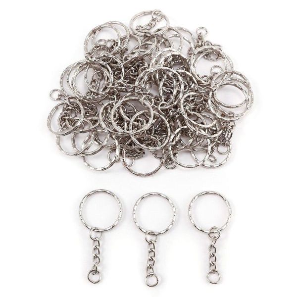 

keychains ring 25mm for keyring keychain 30mm silver metal jewelry diy