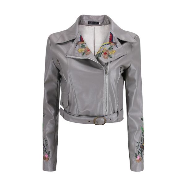 

women's leather & faux 2021 women autumn winter suede jackets lady fashion matte coat biker gray pink outwear, Black