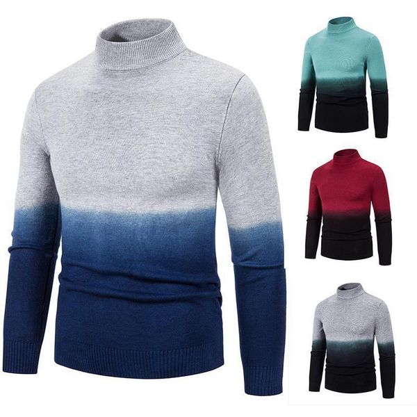 

men's hoodies & sweatshirts 2021 fashion spring and autumn long-sleeved sweater pullover british slim round neck color-block, Black
