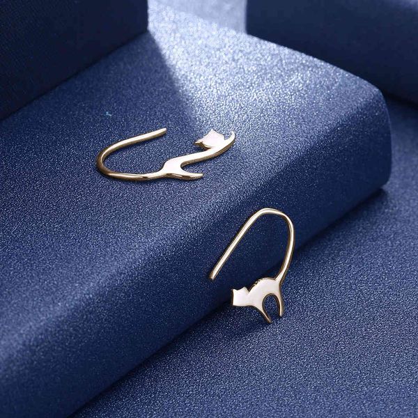 

simple ear clip japanese and korean sweet cute cat accessories, Golden