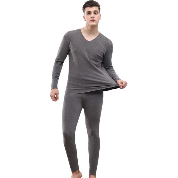 

men's thermal underwear autumn winter men long johns seamless double-sided frosted fleece leggings elasticity man soft pants, Black;white