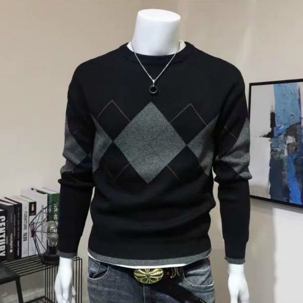 

2021 men's blouse autumn/winter new trend, outdoor clothing young korean version of thin round turtleneck2dg0, White;black