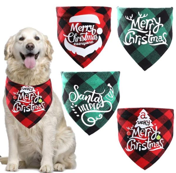 Köpek Giyim Köpekler Bandana Noel Üçgen Eşarp Noel Kediler Kıds Küçük Orta Pet Kostüm Aksesuarları Dekorasyon için Kıdemli SN5955