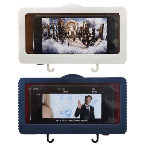 

cell phone mounts & holders shower holder bathroom waterproof case box anti-fog wall mount touch screen shell for kitchen