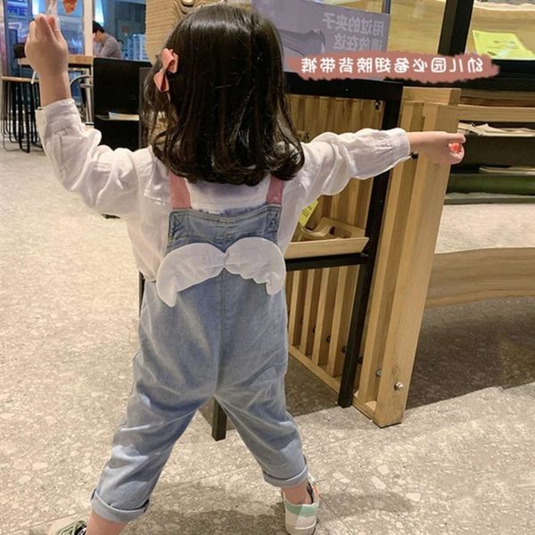 

25.9 yuan to promote the return of welfare belt baby jeans spring and autumn wear children's overalls casual pants, Blue