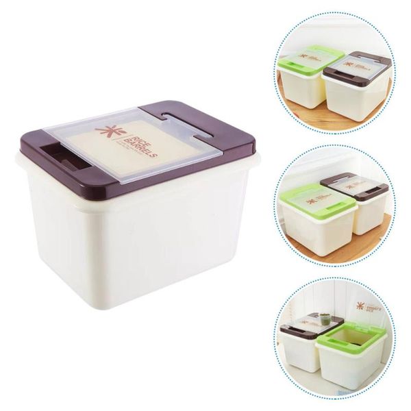 

1pc 10kg kitchen sealed rice flour coarse cereal bucket rice jar
