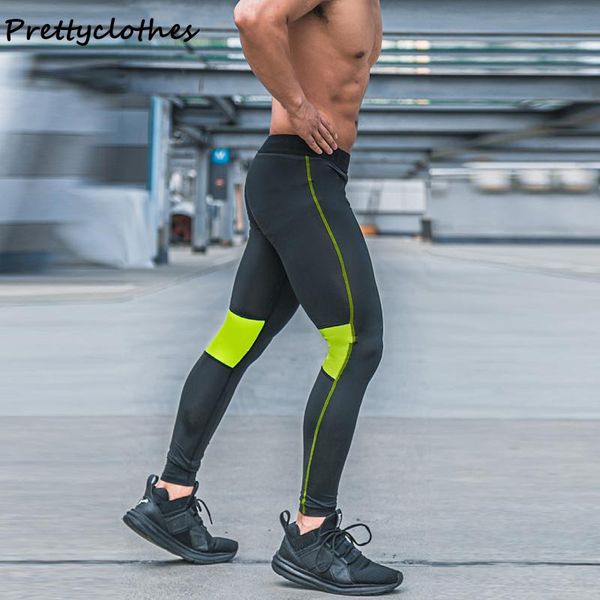 

men's pants fitness sports tights outdoor basketball running training quick-drying high elastic compression trousers casual male, Black
