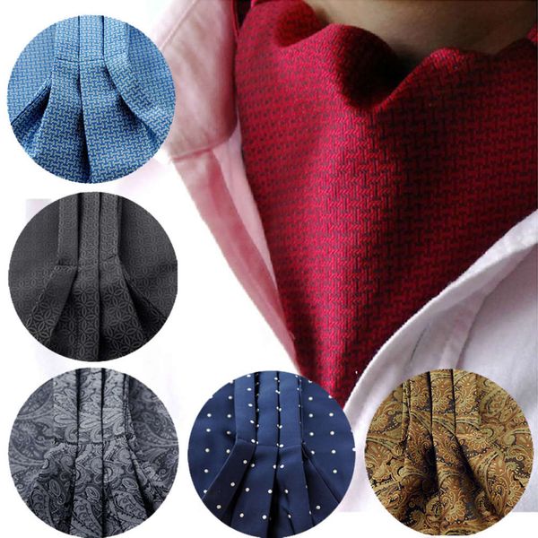

men's korean british polyester suit shirt women's neckband scarf personality, Blue;gray