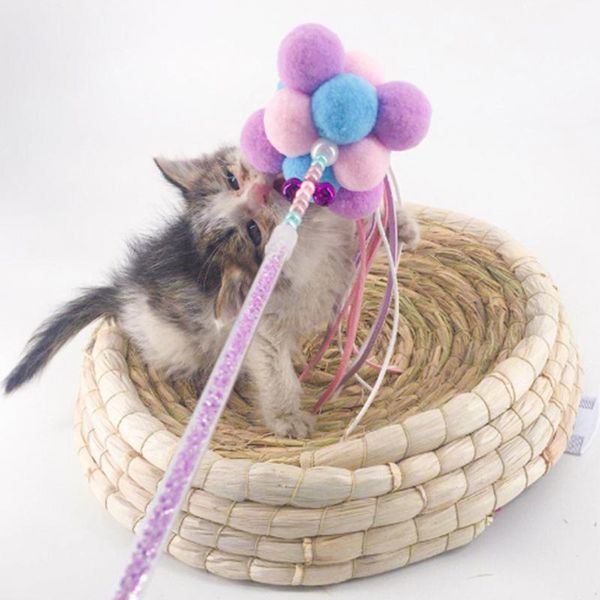 

cat toys 1pcs pet teaser feather catcher stick interactive plastic rod toy supplies