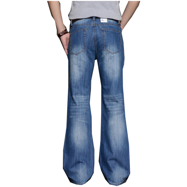 

men's jeans men's flared classic designer loose leg motorcycle 2021, Blue