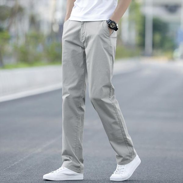 

spring summer fashion business stretch women pants chinos trousers casual black cotton male pentalon homme mens 42 44