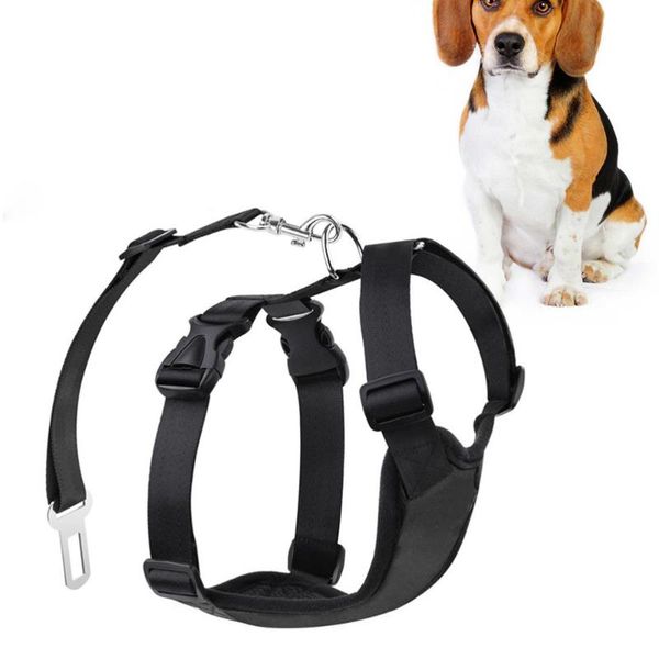 

dog car seat covers pet chest strap medium husky harness belt(chest strap, belt, black,s)