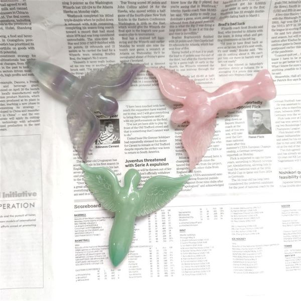 

decorative objects & figurines natural gemstone quartz cure home decoration hand carving crystal angel for gift zjl