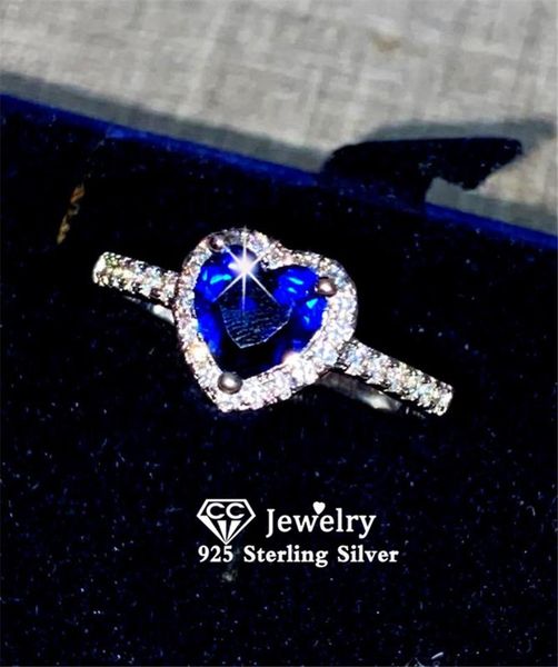 

cluster rings for women 925 silver bridal engagement ring red heart cubic zirconia elegant luxury wedding bijoux drop 829, Golden;silver