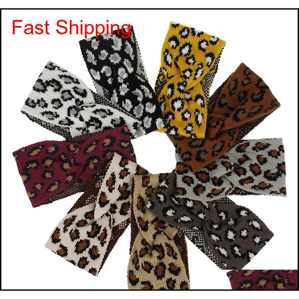 

leopard knitted headband fashion criss cross hair band winter elasticity bandanas warm wool knitting wo jllgrz ffshop2001, Silver