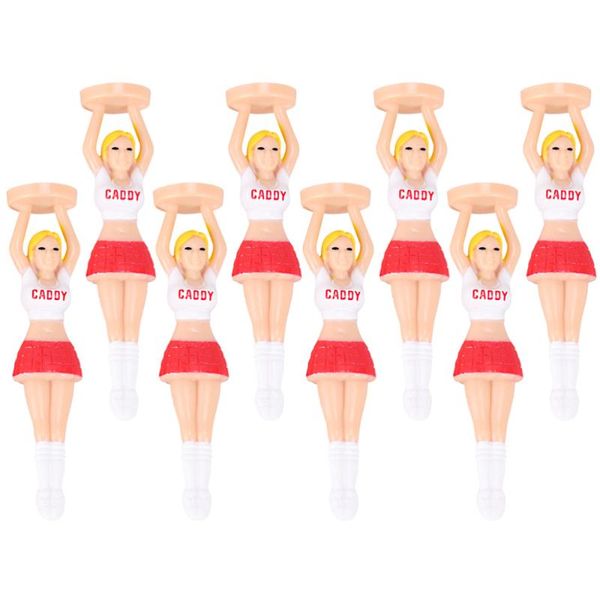

golf training aids 8pcs tees beauty cheerleader model shaped novelty nail