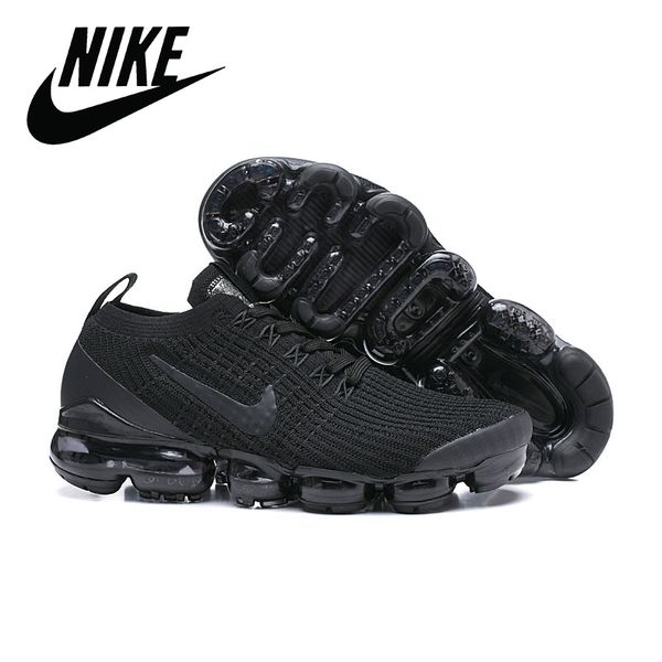 

nike air vapormax flyknit 2.0 running shoes laceless triple black mens women sneakers cushion trainers zapatos eur 36-45