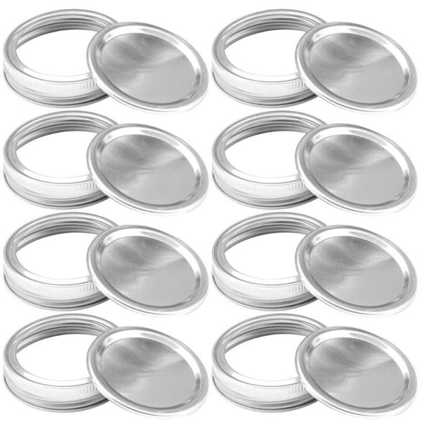 

storage bottles & jars 8 set regular mouth canning jar replacement metal rings bands leak proof tinplate compatible with mason