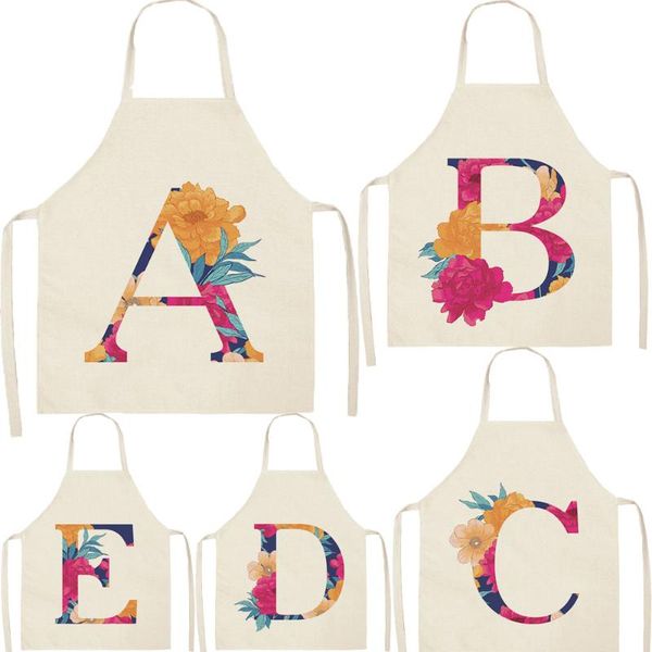 

letter printing apron kitchen cooking apron for woman men chef waiter cafe shop bbq hairdresser aprons bibs kitchen accessory