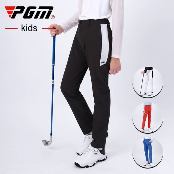 

pgm boys' golf clothing summer sports breathable elastic pants, Black