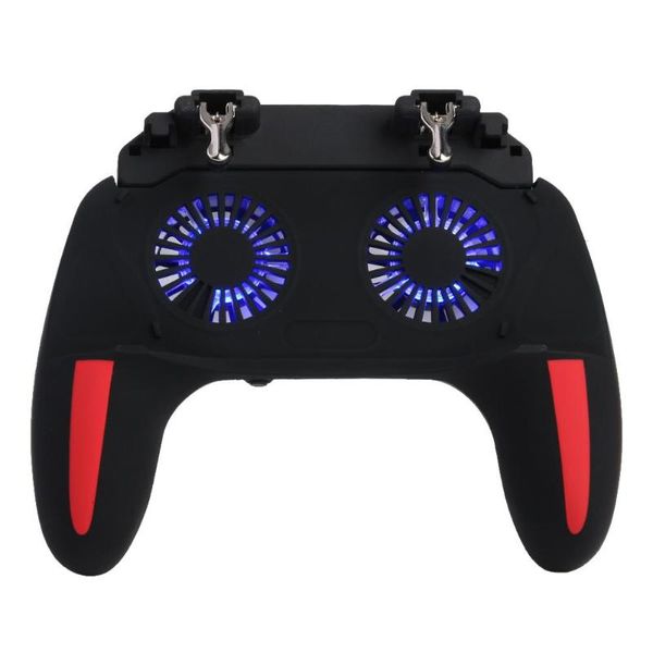 

h10 gaming grip controller gamepad dual cooling fan for pubg (5000mah)