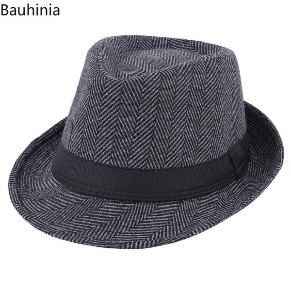 

wide brim hats bauhinia fashion spring summer men british jazz hat gentleman wind sun cap outdoor sunscreen cotton striped fedora, Blue;gray