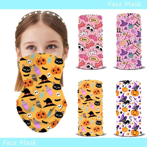 

children's halloween mask sports riding cold feeling ice silk scarf magic