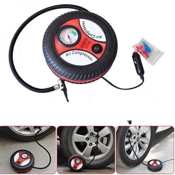

inflatable pump portable mini auto car air electric tire inflator compressor drop