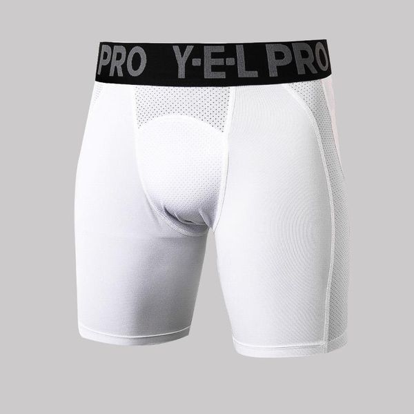 

men compression shorts base layer thermal skin bermuda shorts gyms fitness men cossfit bodybuilding tight, White;black