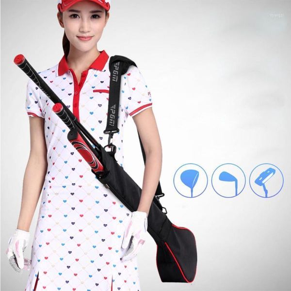 

portable lightweight golf clubs carry bag with three mini nylon travel complete set of1