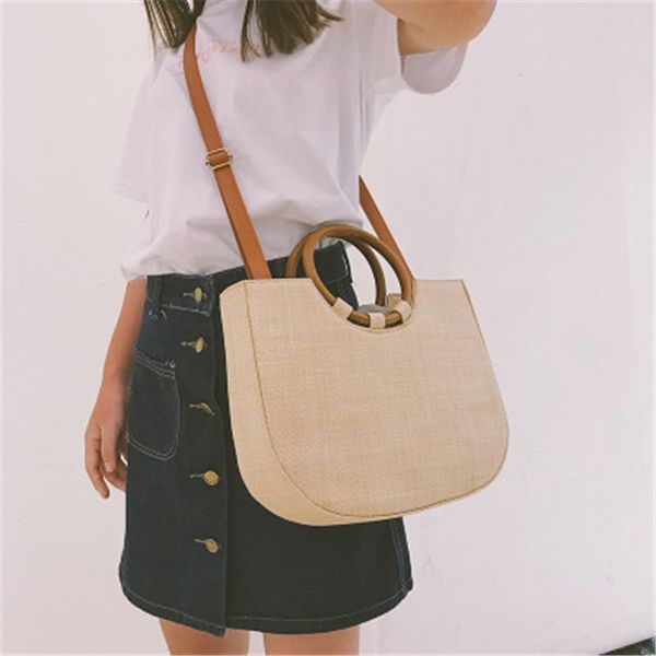 

evening bags leisure beach bag women handbag with wooden handle